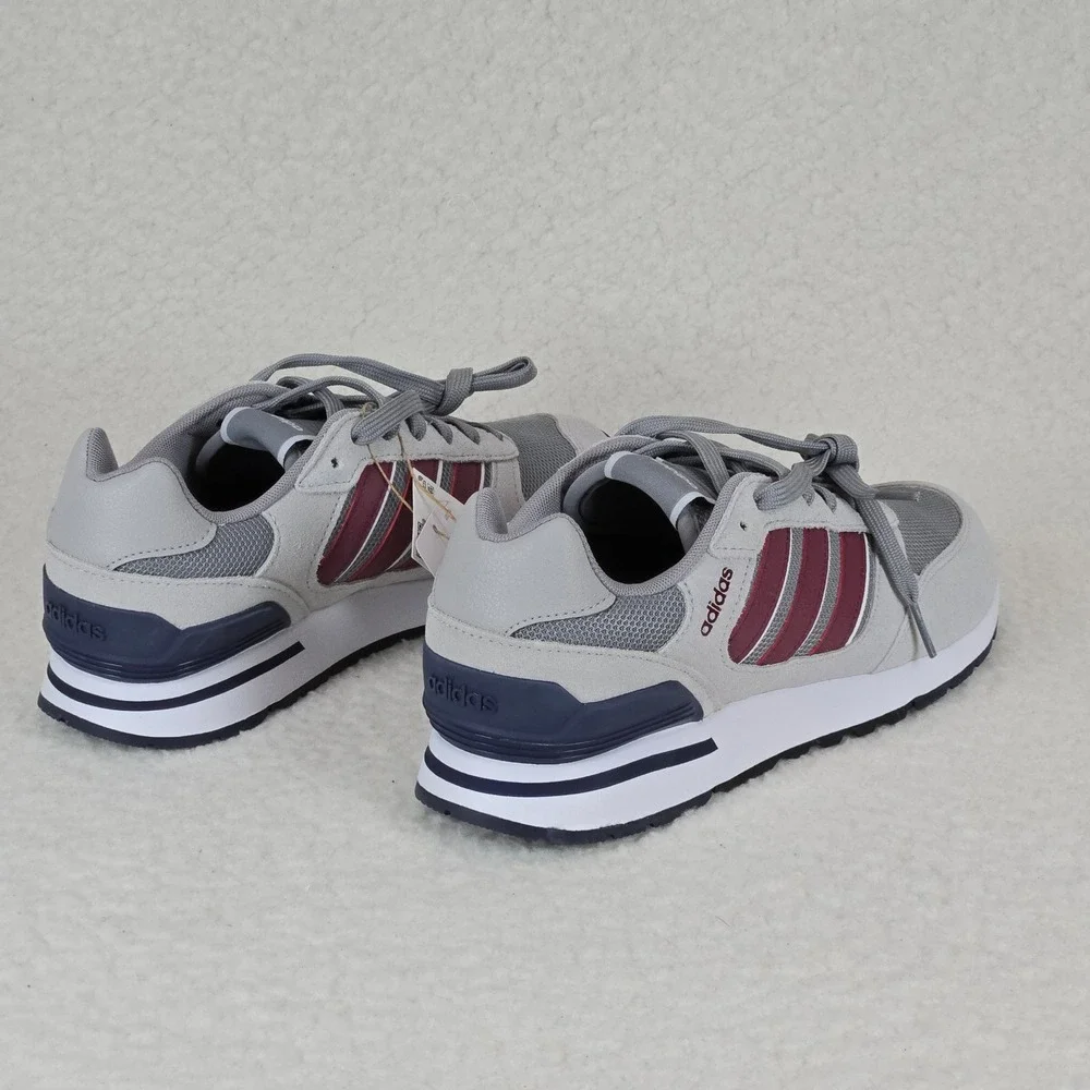 Adidas Run 80s Mens Sneakers Grey Burgundy Navy ID1882 Size 7 NEW